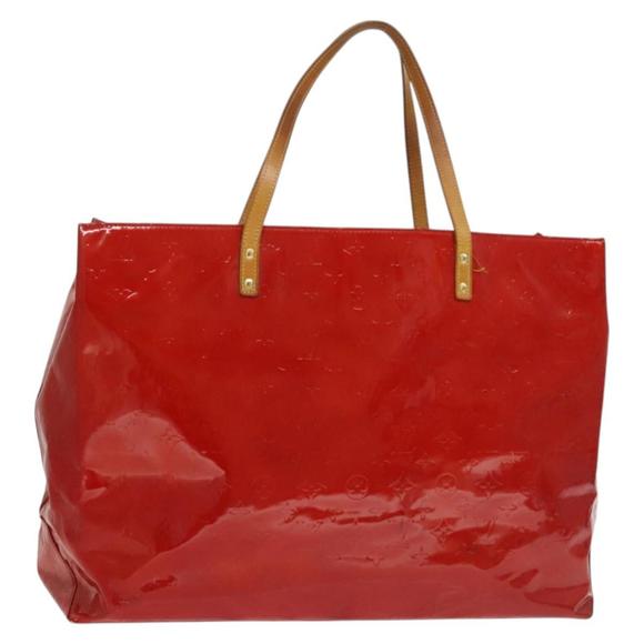 LOUIS VUITTON Monogram Vernis Reade GM Tote Bag Red M91084 LV Auth gh395 - Picture 1 of 16